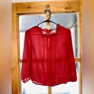 Small burgundy blouse